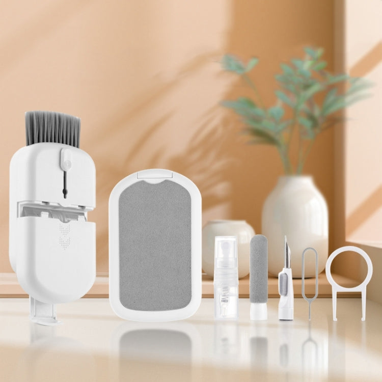 Q10S 10-in-1 Multifunctional Computer Phone Keyboard Cleaning Kit(White Orange without Liquid) by buy2fix