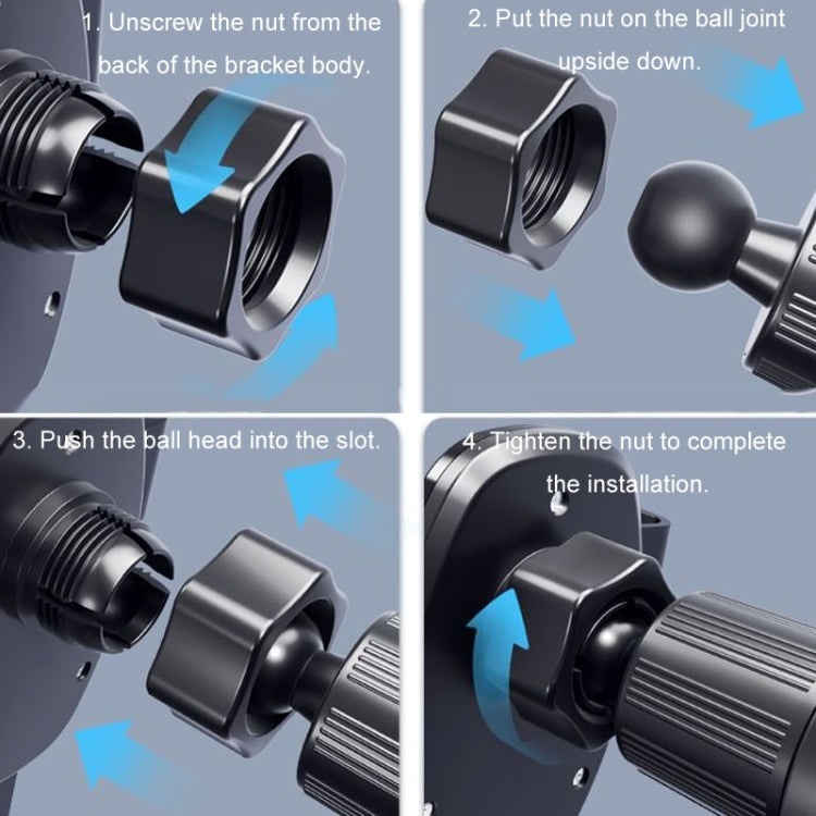 BUDK Triangle Gravity Sensor Car Phone Bracket Car Air Vent Navigation Holder, Model: Adhesive Model by BUDK