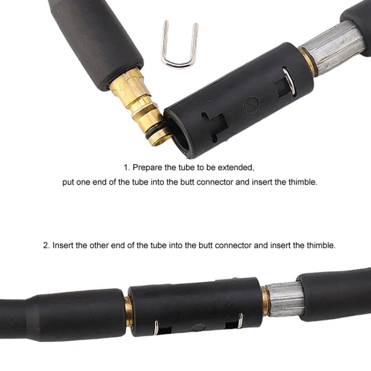 4.8x1.8cm Car Washer High Pressure Fiber Hose Extension Connector For Karcher K2 / K3 / K5 / K7 Series by buy2fix
