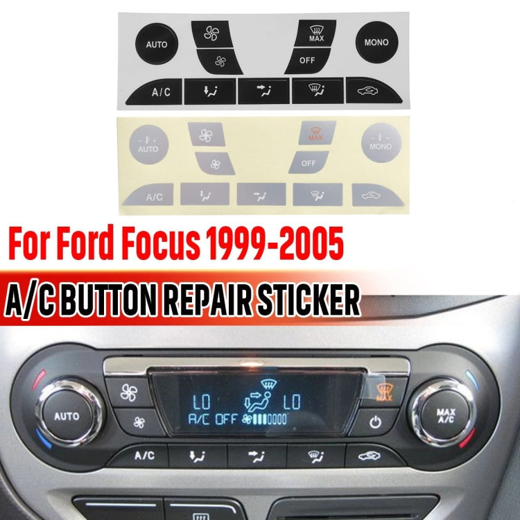 For 1999-2005 Ford Focus Air Conditioning Button Switch Repair Sticker(Black) by buy2fix