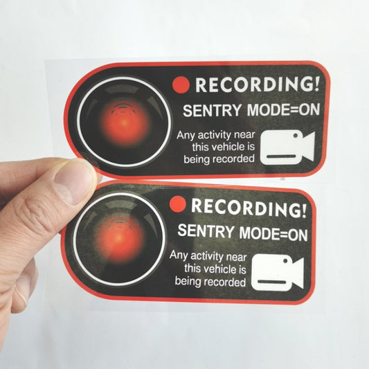 For Tesla Model 3/Y/S/X Sentry Mode Warning Sticker(English) by buy2fix