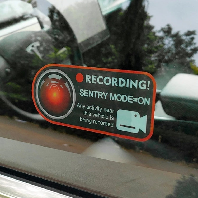 For Tesla Model 3/Y/S/X Sentry Mode Warning Sticker(English) by buy2fix