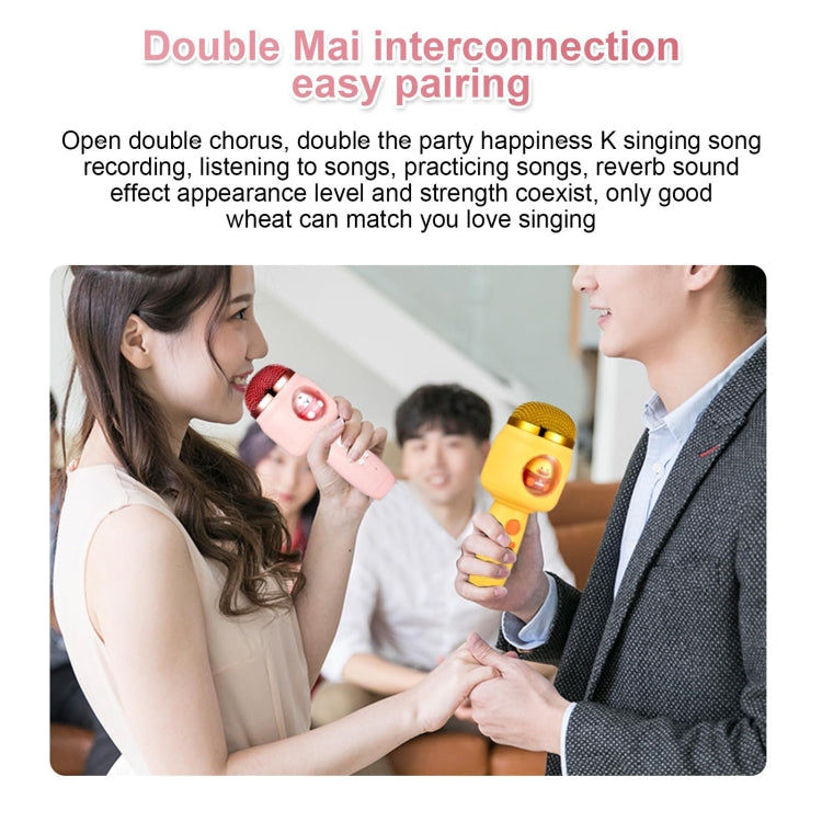 ICARER FAMILY F816 Karaoke Microphone Speaker Home Bluetooth Wireless Microphone(Yellow) by ICARER FAMILY