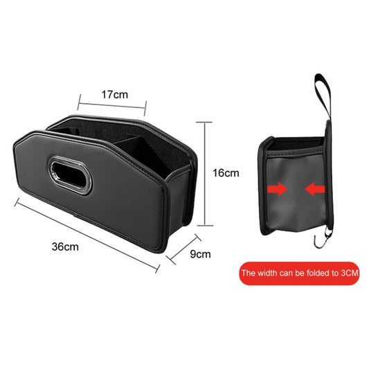 Auto Seatback Organizer Tissue Bag Car Rear Drainage Cup Holder(Beige) by buy2fix