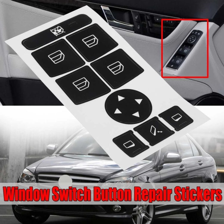 For Mercedes-Benz 2007-2014 Window Control Switch Button Repair Sticker by buy2fix