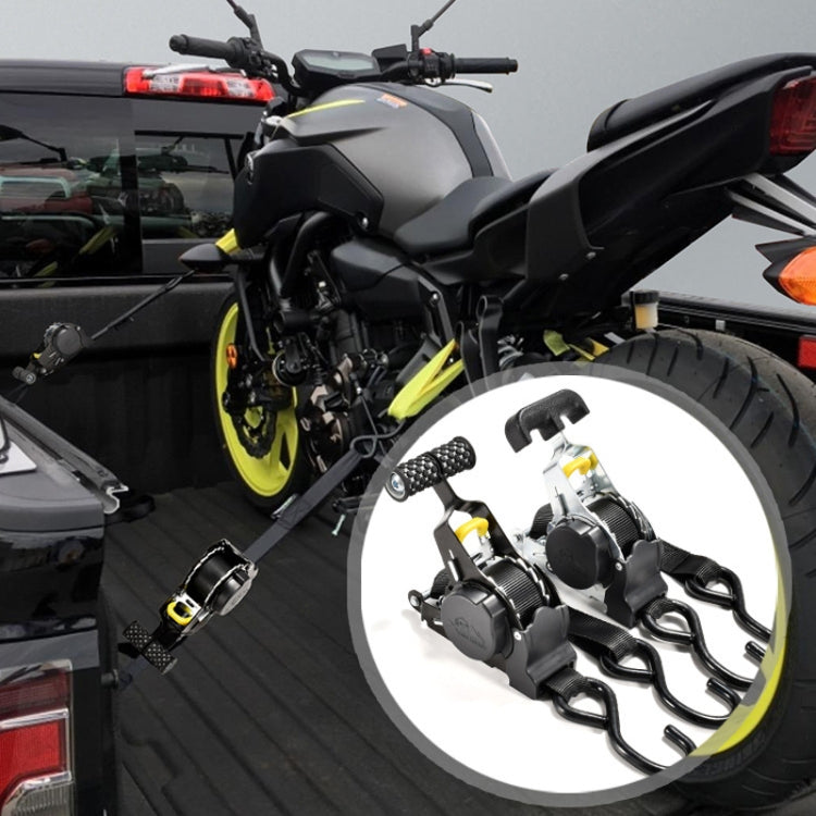 Auto Retract Tensioner Automobile And Motorcycle Cargo Fixing Straps(Black) by buy2fix