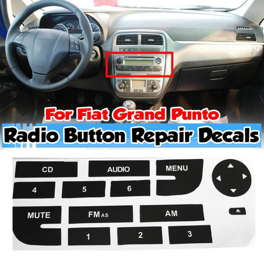 2pcs For Fiat Grand Punto Multimedia Radio Button Repair Sticker by buy2fix