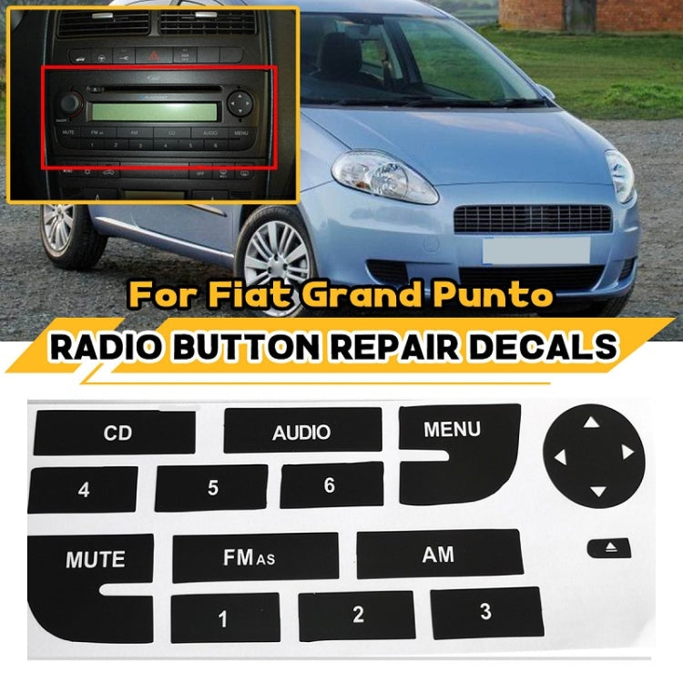 2pcs For Fiat Grand Punto Multimedia Radio Button Repair Sticker by buy2fix