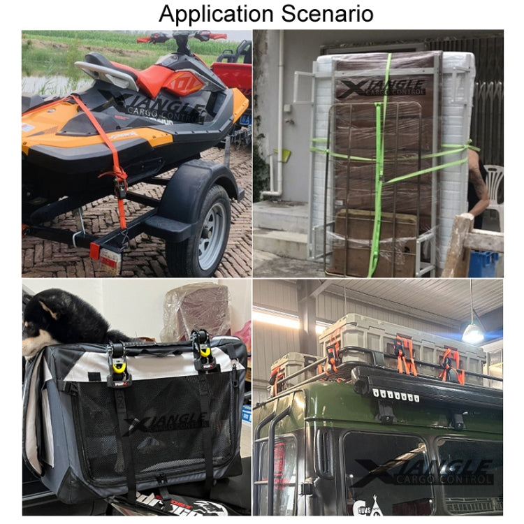 Motorcycle Ratchet Tensioner Cargo Bundling And Luggage Fixing Straps, Length: 2m by buy2fix