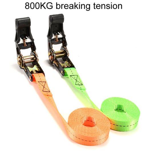 Motorcycle Ratchet Tensioner Cargo Bundling And Luggage Fixing Straps, Specification: Fluorescent Green 1.5m by buy2fix