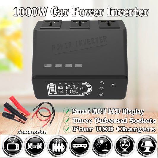 12V To 110V 1000W Pure Sine Wave Inverter by buy2fix