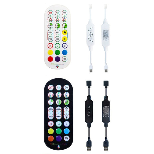 24-Key 2.4G Smart Colorful Running Water LED Light Strip Controller(Black) by buy2fix