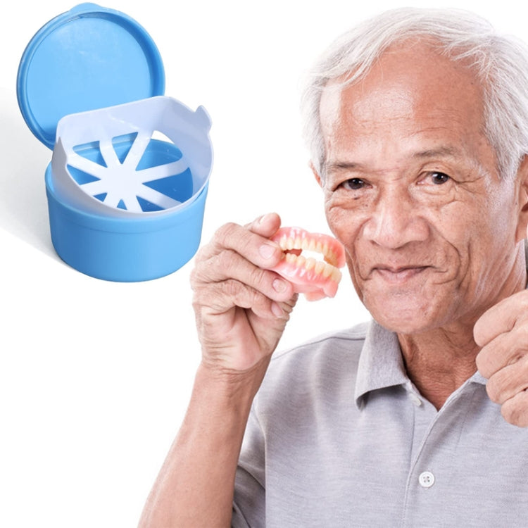 Braces Soaking Storage And Cleaning Box Portable Dental Reservation Case(Blue) by buy2fix