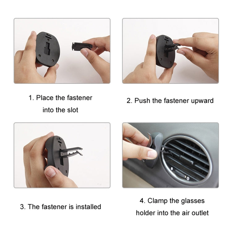 2 In 1 Car Glasses Holder Air Outlet Sun Visor Bill Holder(DM-113) by buy2fix