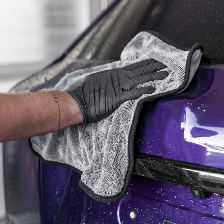 40x40cm Thickened Twisted Braid Cloth Absorbent Car Cleaning Towel(Dark Gray 1pcs) by buy2fix