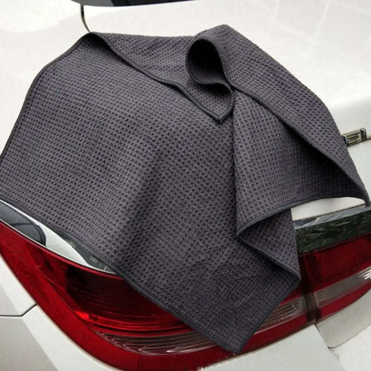 40x40cm Thickened Absorbent Honeycomb Mesh Car Wash Cleaning Towel(Sky Blue) by buy2fix