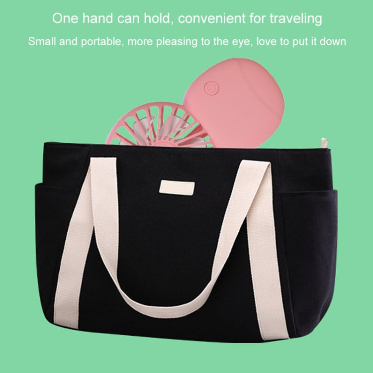 Summer Cartoon Pocket Handheld Stand Fan Rechargeable Silent Mini Fan(Pink) by buy2fix