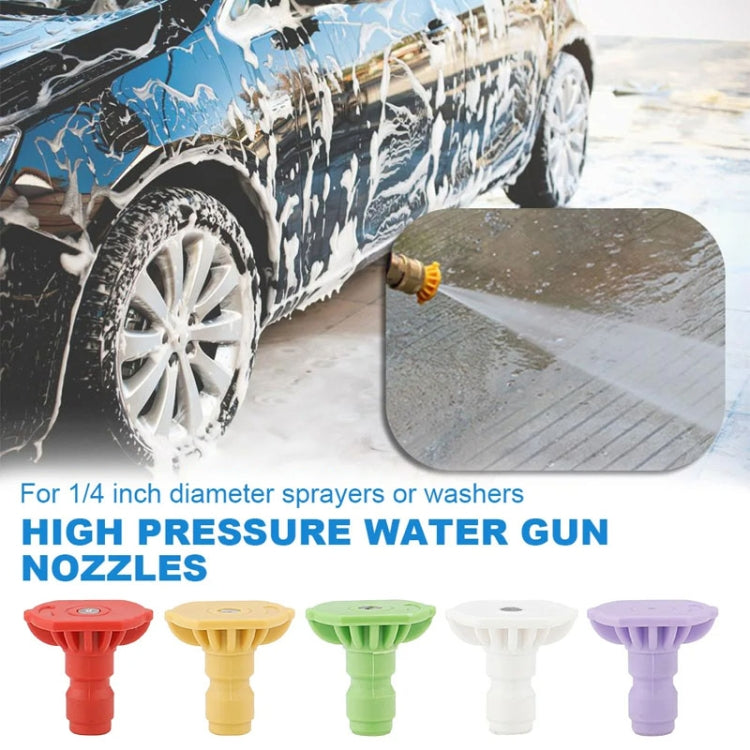 High-pressure Car Washer Nozzle Fan-shaped 1/4 Quick Plug Connector Water Rifle Parts, Specification: 0 Degree (2.0 Nozzle) by buy2fix