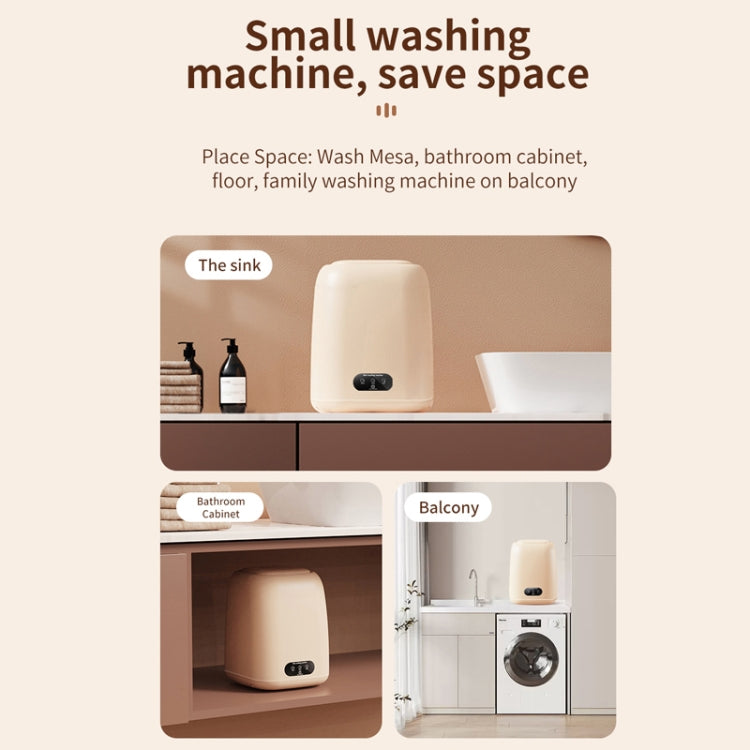 Small Household Portable Underwear Washing Machine, Size: US Plug(Milk Yellow) by buy2fix
