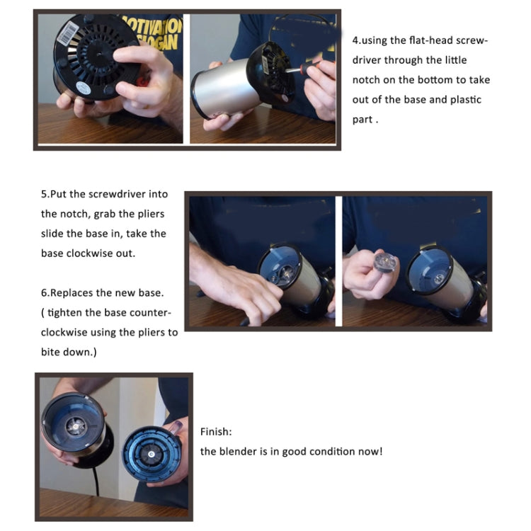 For Magic Bullet 250W Blender Juicer 2pcs Base Gear Blade Gear Replacement Part, Spec: Black Wheel by buy2fix