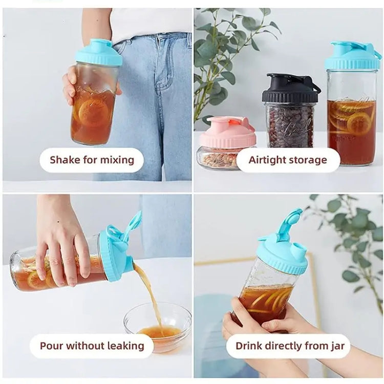 For Mason Jars Wide Mouth Flip Top Lid Airtight Leak Proof Reusable Canning Lids, Size: Diameter 70mm(Random Color) by buy2fix