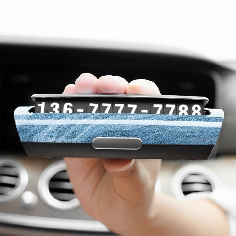 Hidden Luminous Temporary Parking Sign With Car Number, Color: Imitation Stone Pattern by buy2fix