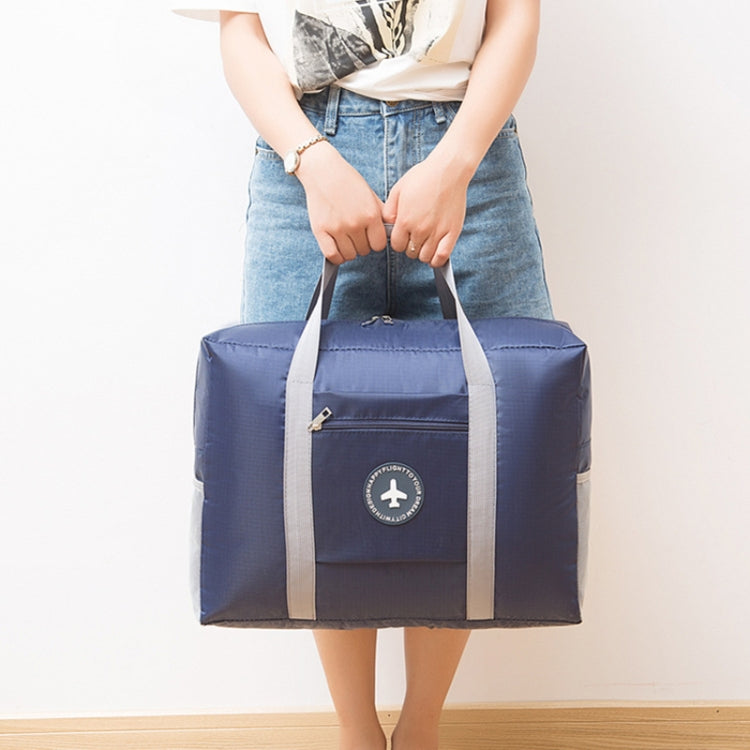 Thickened Luggage Bag Can Put Trolley Case Folding Travel Bag(Black) by buy2fix