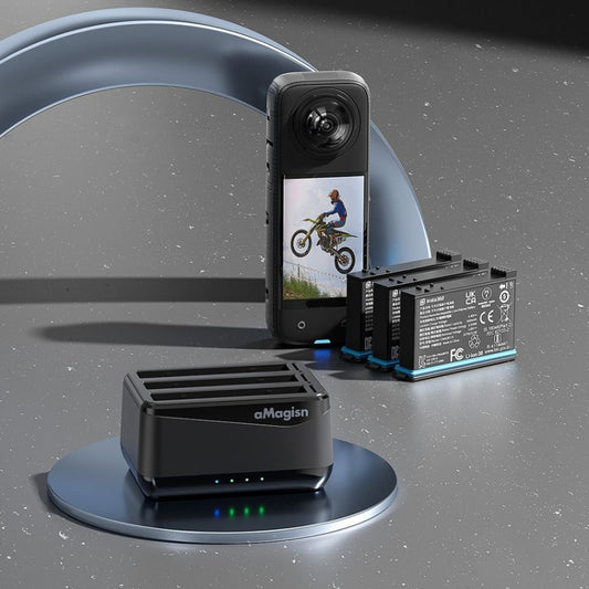 For Insta360 X4 AMagisn Battery Charger Charging Seat Camera Accessories by aMagisn