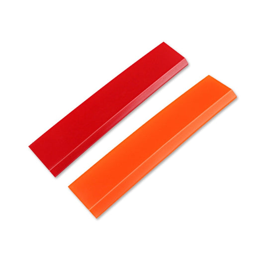 4pcs Car Cleaning Glass Water Film Soft Rubber Scraper, Color: Long Red by buy2fix