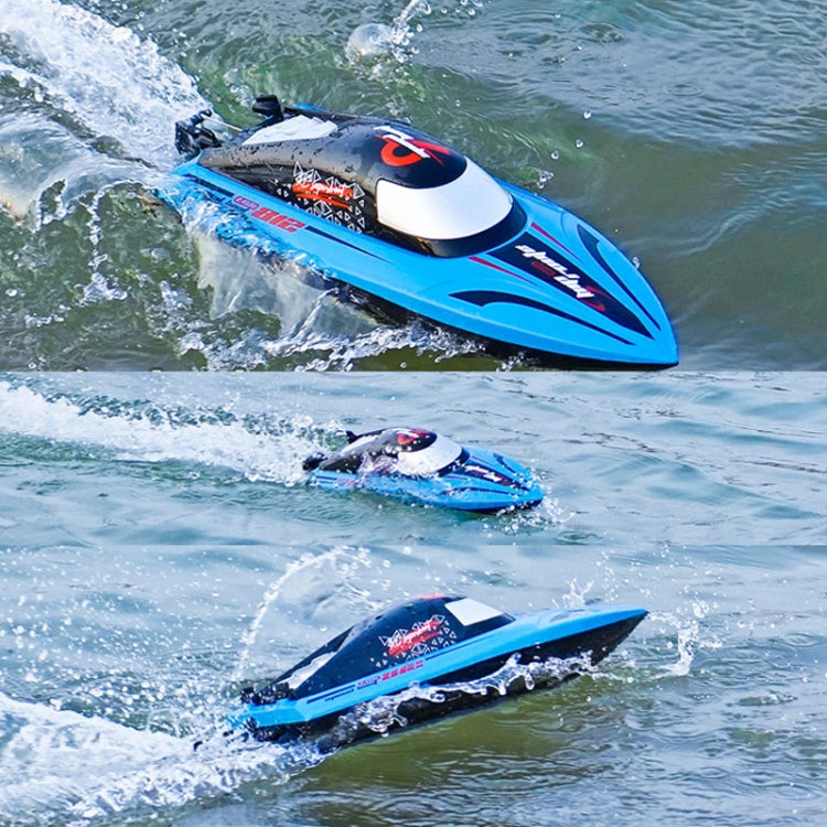 812 High-Speed RC Boat Large Horsepower Speedboat Long Endurance Waterproof Boys Water Toy Single Battery(Blue) by buy2fix