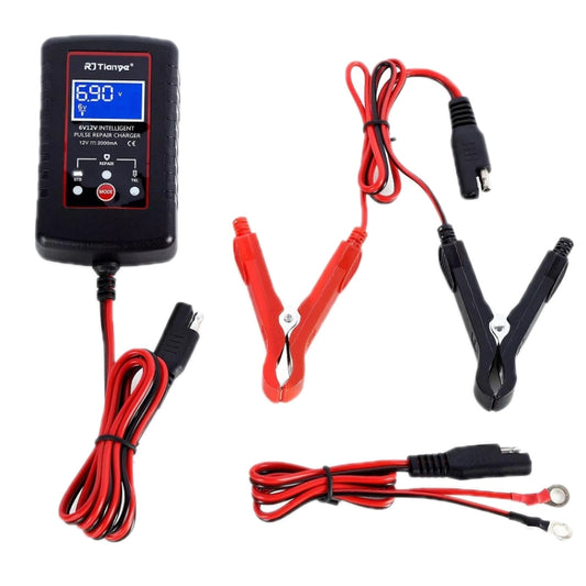 RJtianye 6V/12V ASE Adapter Cable Car Motorcycle Lawn Mower Battery Charger(US Plug) by RJtianye