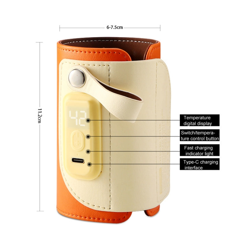 Baby Bottle Warmer Cover Outdoor Portable Milk Water Heater(Orange) by buy2fix
