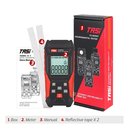 TASI TA500A Optical Measurement Laser Tachometer Digital Display Measuring Speed Meter by TASI