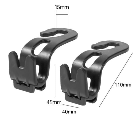 3pcs Car Foldable Hook Multifunctional Rear Seat Phone Holder(Black) by buy2fix