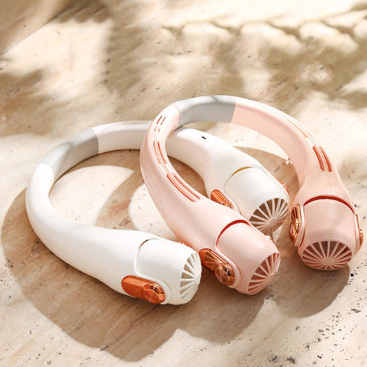 Mini Silicone Neck Fan Portable USB Student Outdoor Adjustable Fan(White) by buy2fix