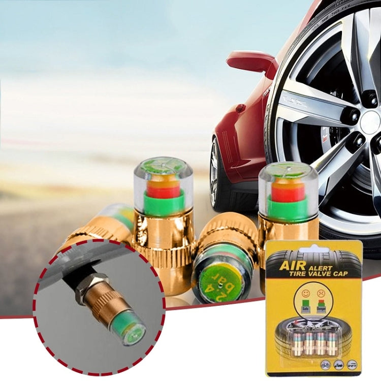 2.4BAR Vehicle Tire Pressure Monitoring Warning Cap, 规格: Brass Core by buy2fix