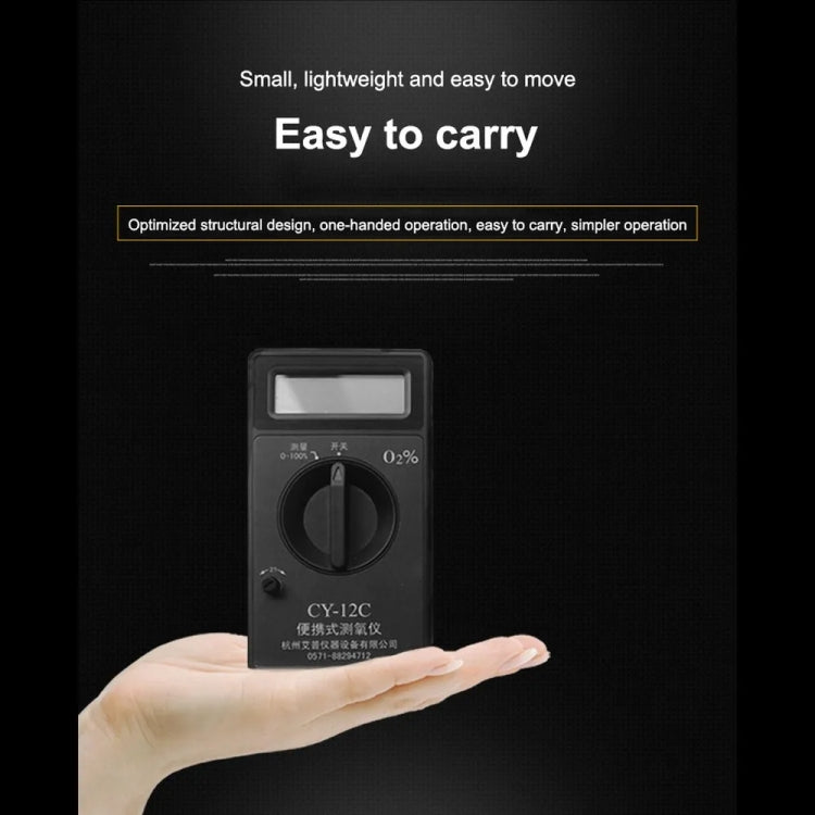 CY-12C Portable Oxygen Analyzer Full Range Oxygen Measurement Device by buy2fix