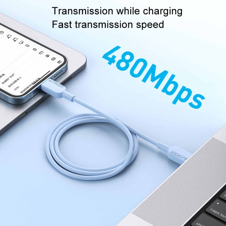 ANKER A81E2 1.8m 60W Dual Type-C Data Cell Phone Dual Head Fast Charging Cable(White) by ANKER