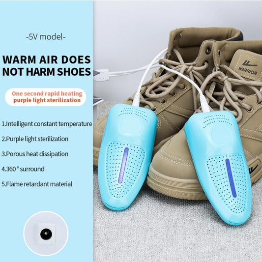 Electric Shoe Dryer with UV Sterilization Powered By 5V USB(White) by buy2fix