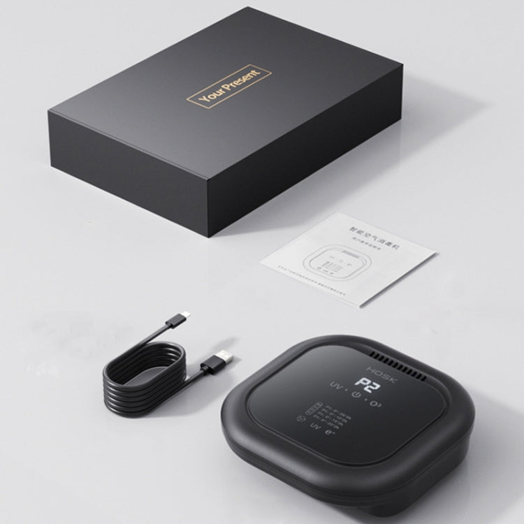 HOSK XT-01 UV Pet Air Purifier Household Deodorant Ozone Generator, Size: Charging(White) by HOSK