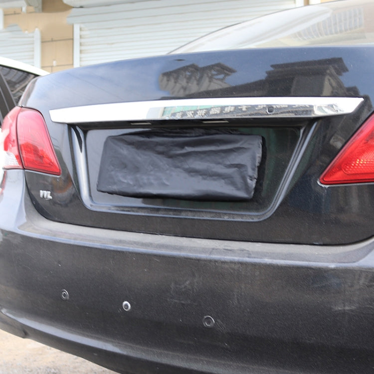 1pair Dustproof Waterproof Thickened Oxford Cloth License Plate Cover(Black) by buy2fix
