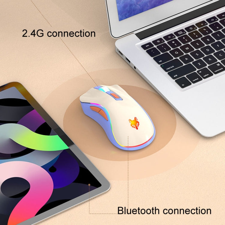 XUNSVFOX XYH52 Wireless Dual Mode Mouse Rechargeable And Silent Office Gaming Mouse(Shimmer) by XUNSVFOX