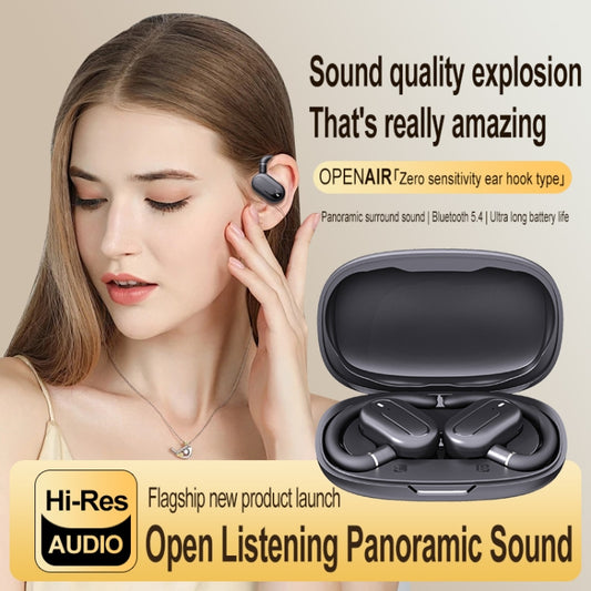 Hanger Type Stereo Outside Sound Bluetooth Earphones With Charging Bin(Skin Color) by buy2fix