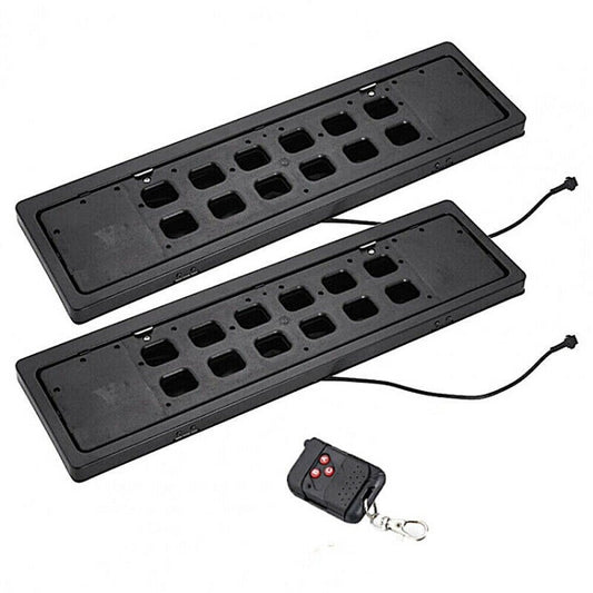 EU Standard Front Rear Car License Plate Flip Blind Protective Cover by buy2fix