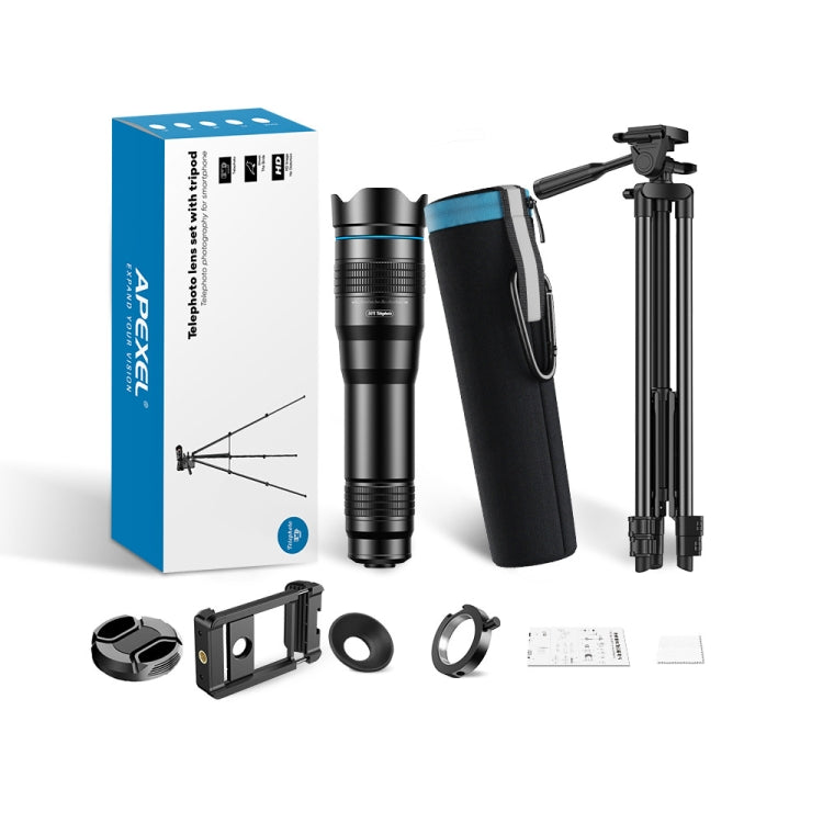 APEXEL HD Metal 36X Zoom Telescope Telephoto Lens With Extendable Tripod - Telescope & Microscope by APEXEL | Online Shopping UK | buy2fix
