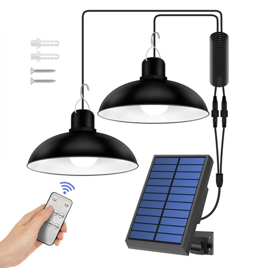 IP65 Waterproof Outdoor Solar LED Bulb Chandelier Indoor Lights, Spec: Single White Light no Remote by buy2fix