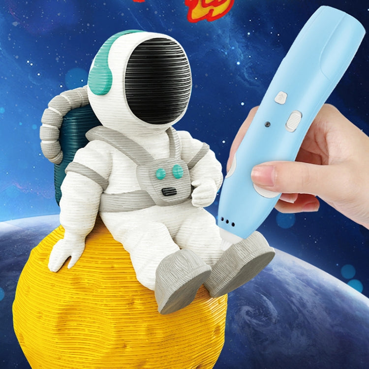 USB Charging Low-Temperature Wireless Graffiti Printing Pen Set Children DIY 3D Painting Pen(Light Blue) by buy2fix