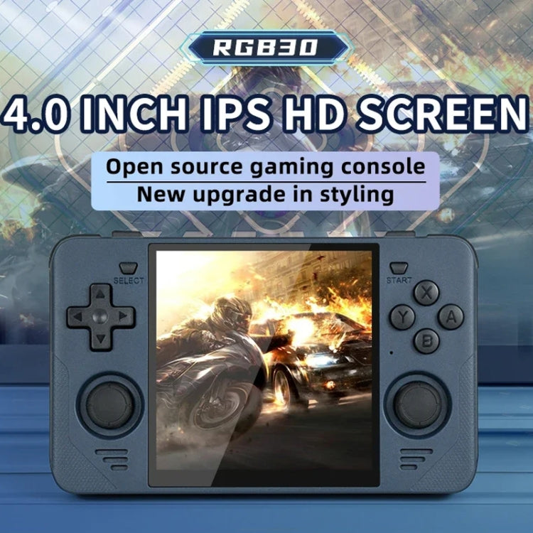 POWKIDDY RGB30  4 Inch IPS Screen Handheld Game Console Built In WIFI+Bluetooth 16GB+256GB(Black) - Pocket Console by POWKIDDY | Online Shopping UK | buy2fix