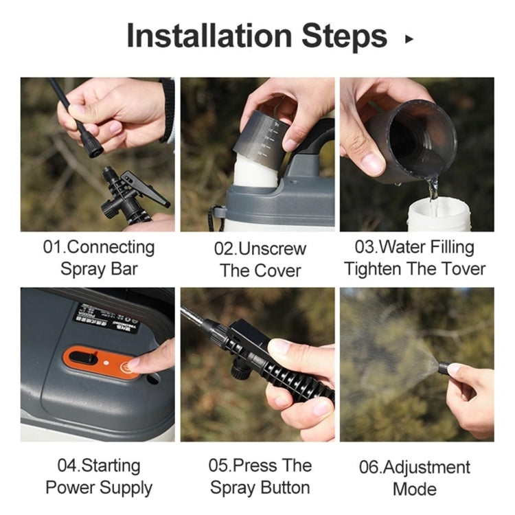 4L Electric Sprayer Agricultural Atomizer Built-In 2000mAh Rechargeable Battery by buy2fix