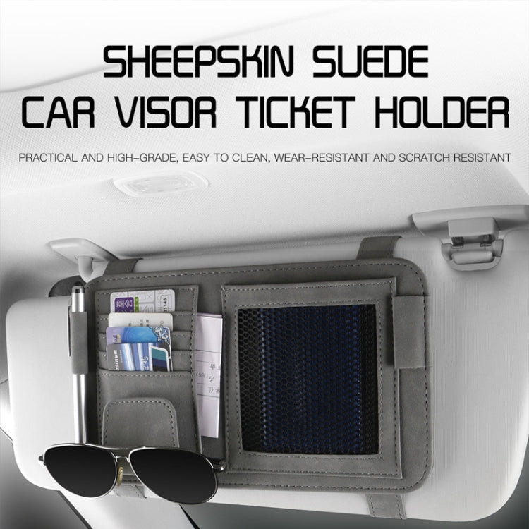 Car Sun Visor Bill Holder Glasses Clip Storage Bag(Brown) by buy2fix